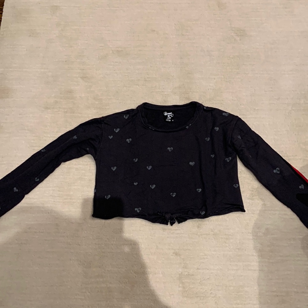 Flowers by Zoe cropped heart sweater shirt